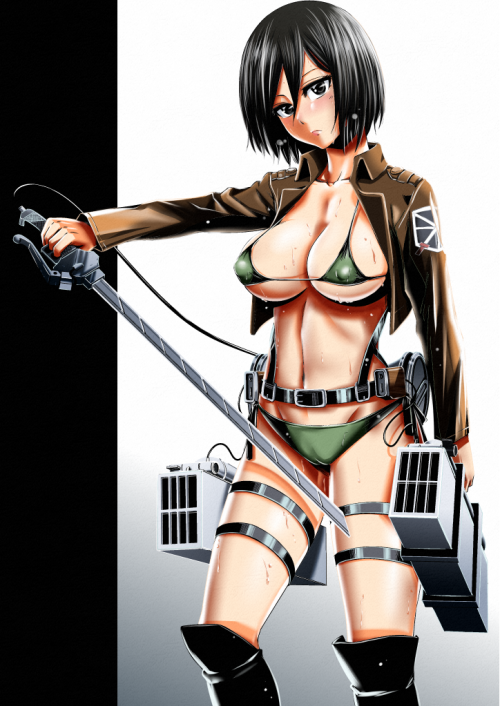tacticalsalad:  Attack on Titan- Mikasa request 