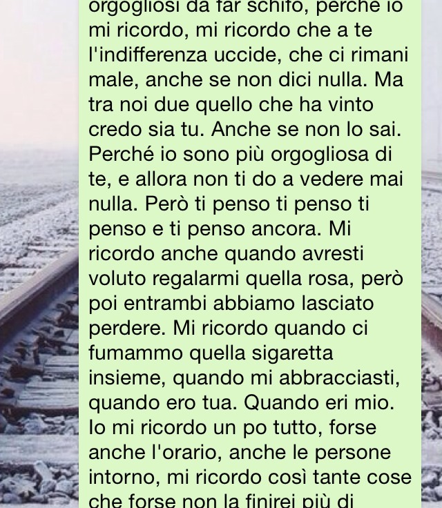promettimiditornare:  “So soltanto che a volte i ricordi fanno mancar l’aria”