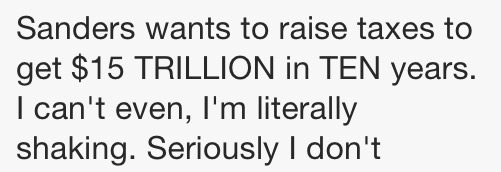 afloweroutofstone:Sanders wants to raise tax revenues by about 45.45%, putting us