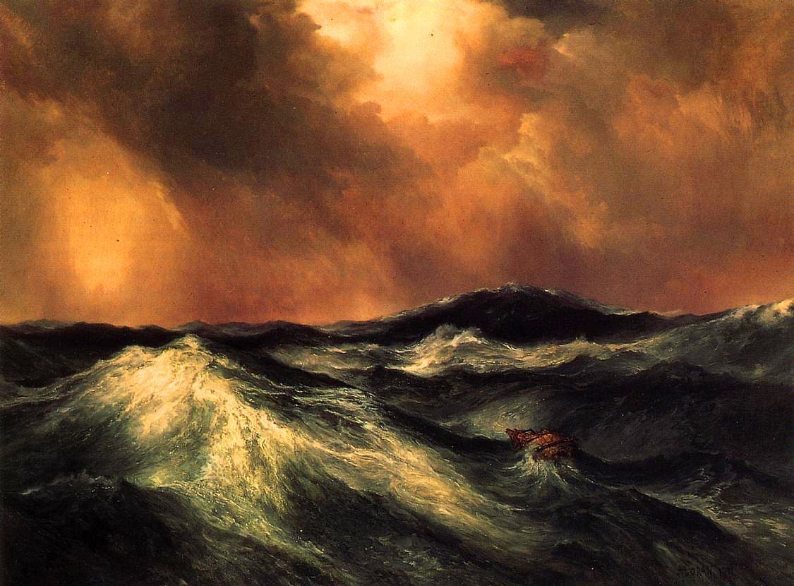 nigra-lux:  MORAN, Thomas (1837-1926) The Angry Sea1911Oil on canvas, 76.2 x 101.6
