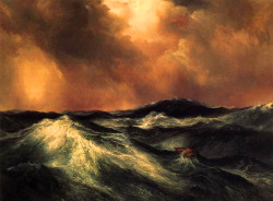 nigra-lux:  MORAN, Thomas (1837-1926) The Angry Sea1911Oil on canvas, 76.2 x 101.6 cmEd. Orig. 