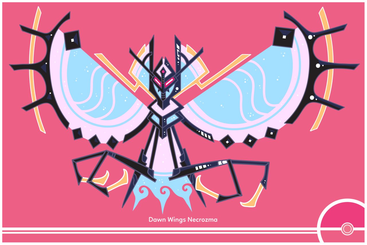 Necrozma dawn wings  Pokemon pokedex, Cute pokemon pictures