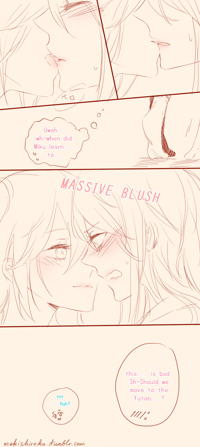 makishiroku:  Aaand a little stress relief! …or so to say. Drawing your OTPs is