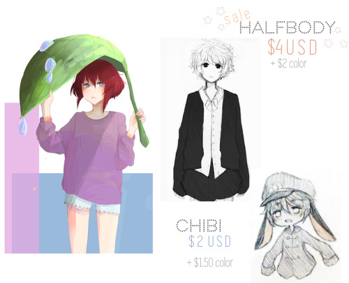 ghousuu: hello lovelies! I added more options to my commissions. If interested, shot me a message he
