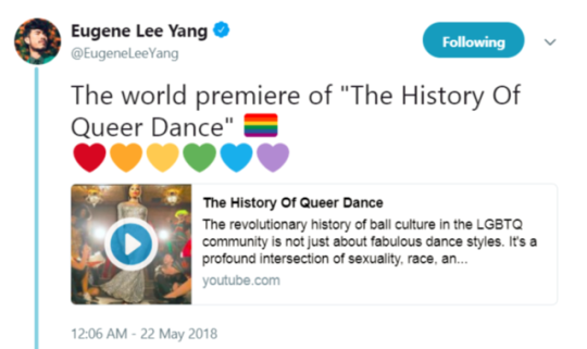 kitty-mischief:  mayanangel: The History Of Queer Dance by Eugene Lee Yang    