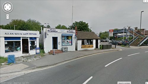 streetview-snapshots:Small businesses near the rail station, Gresham Rd, Staines-upon-Thames