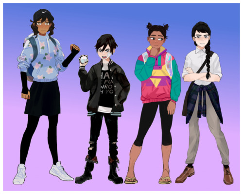 brianna-lei: Diya and Noelle’s updated character sheets!! + all of them together  Akarsha and Min’s 