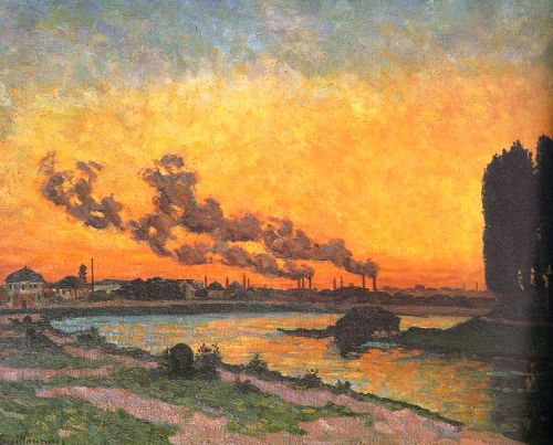 Sunset at Ivry (Soleil couchant à Ivry), 1873, Armand Guillaumin