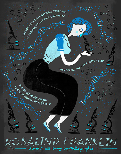 thatsthat24:  Gorgeous drawings representing Women and their accomplishments in Science, by Rachel Ignotofksy - a fantastic illustrator and graphic designer. Etsy shop where she sells her prints here! 