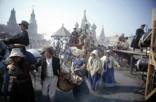 In Sergei Bondarchuk’s epic “War and Peace” (1967) thousands of people dressed in historical costume