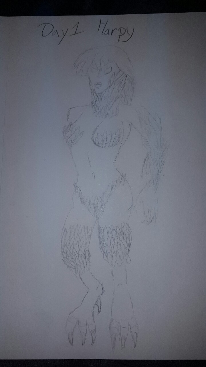 Day 1 harpy   Started a 30 day monster girl drawing challenge. Sorry I haven&rsquo;t