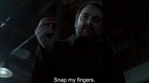 suncaptor:something about how Crowley has Sam literally come and kill him, has Sam watch him in agon