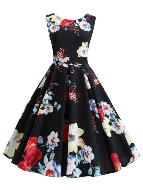 IntimateLustFashion — (via [17% OFF] 2019 Flower Print Retro A Line...