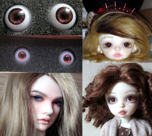 E1204#16mm Blue Glass Eye For BJD SD Dollfie Pupil Eye Equipment PF 