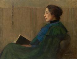 books0977:  Woman Reading (c.1915). Agnes