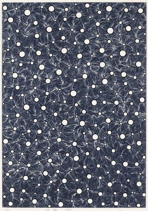 Yayoi Kusama, Meditation  199321 x 18 inches (53 x 45.5 cm), Acrylic on canvasmore