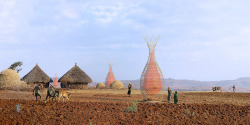 scienceisbeauty:  Creativity, science, technology and design, these are the powers of human being to overcome any present or future problem.  ‘WarkaWater&rsquo;  is a project conceived for the mountainous regions in Ethiopia, where women and children