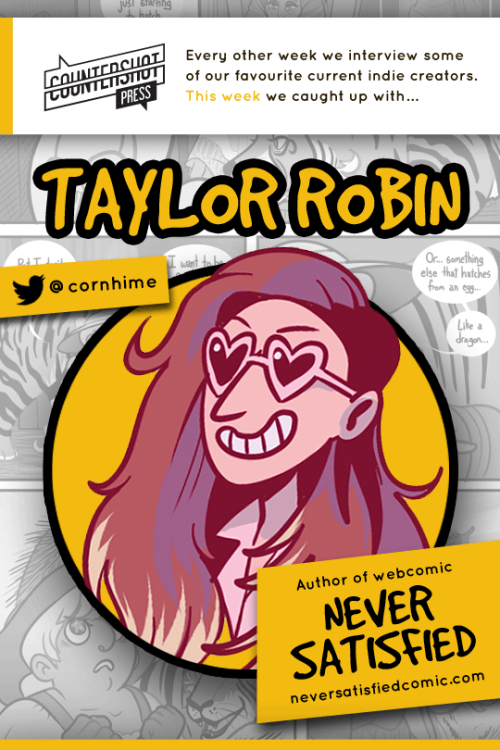 ohcorny: katedrawscomics: countershotpress: Taylor Robin is a webcomic artist and RISD student curre