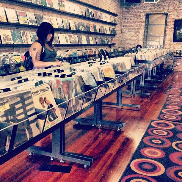modernmel:  Browsin’ #glasshouse #recordstore #vinyl #California #records #pomona
