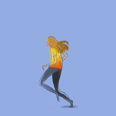 HOLLY WARBURTON - a run/jump cycle, to practise character animation...