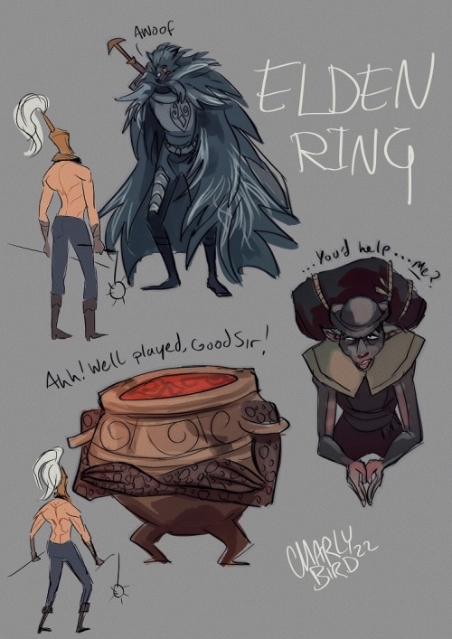 been mad about Elden Ring since it came out, finished it a few days ago :’) Here’s some of my sketch