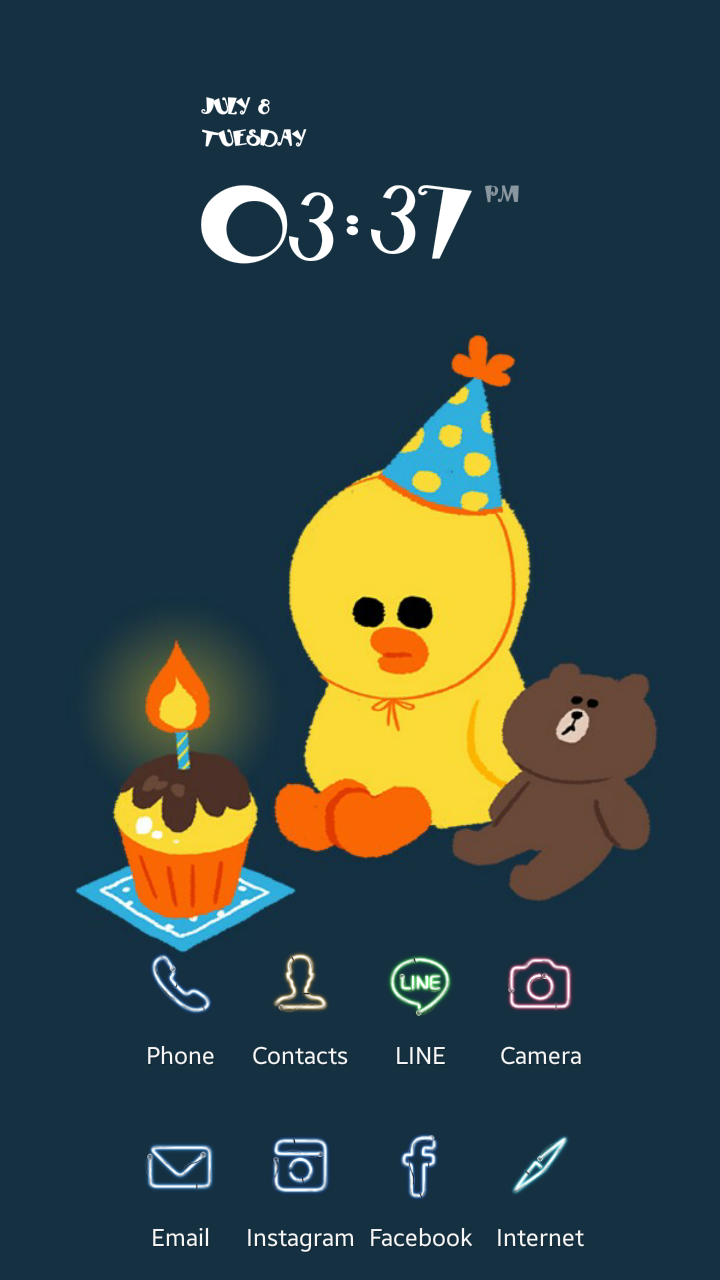 Line Deco Lonely Sally Hundreds Of Line Friends Wallpapers