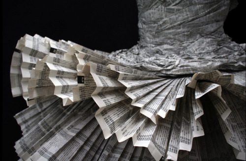 unicorn-meat-is-too-mainstream:  Paper dress made from the pages of telephone books by Kelly Murray 