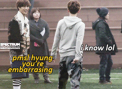 kyungso:  dancing machine baekhyun showing his moves to jongin 
