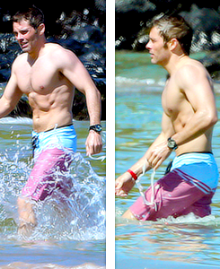 hughxjackman:  James Marsden Shirtless in Maui, Hawaii on June 6th ∟Come on tumblr