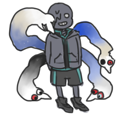 Dreamtale and nightmare sans in humans pt.2. Dream: brother, can you put  your tentacles down please. Nightmare: aww but we look so perfect! Do…