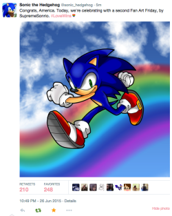 urgeforscourge:  galaxysonic:  if sonic the hedgehog supports gay marriage then nobody has any reason not to anymorehomophobia has ended  SONIC IS GAY #CONFIRMED
