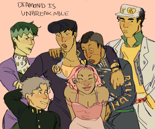 frogopera:jojo gangs up until part 5….my hand got tired….