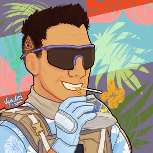 vyndraws: 1 of 3 of the new Sunsplash Alpha Pack cosmetic bundles! IQ and Dokkaebi soon!Bonus Bandit