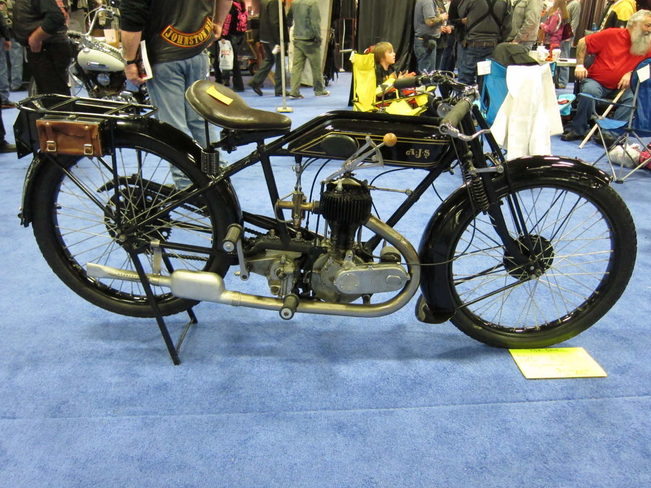scoothub:  scooter pic of the day: a fully restored 1926 ajs motorcycle, on display