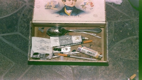 Kurt Cobain&rsquo;s heroin kit.