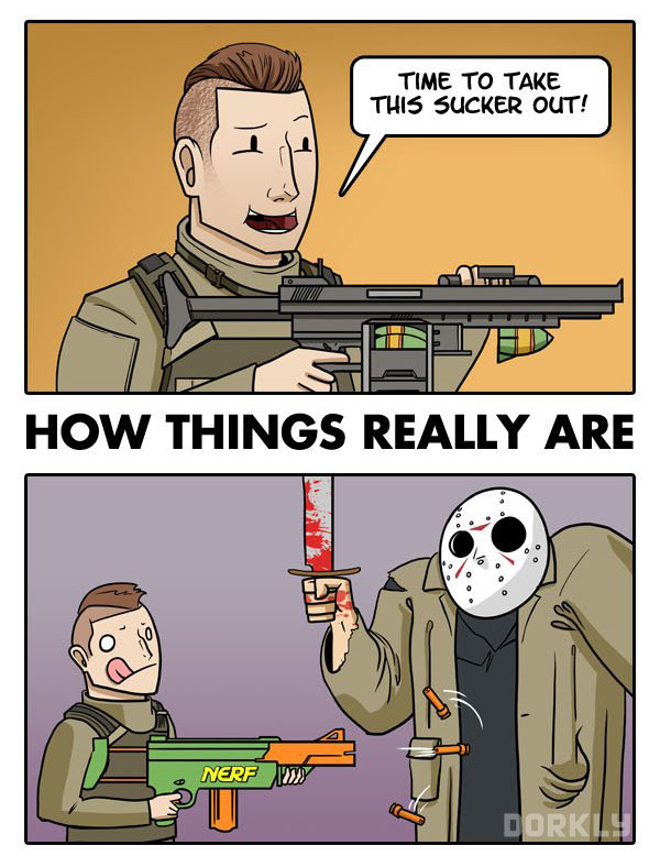 dorkly:  The Reality of Call of Duty Multiplayer