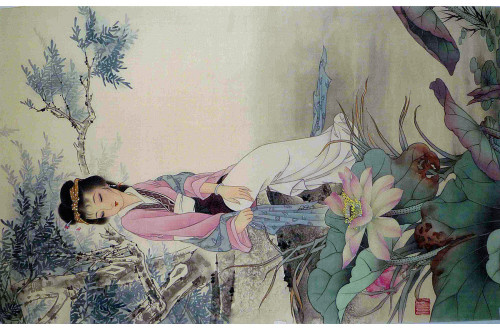陈彦娥 - 工笔仕女图 纸本设色 相机拍摄 Ancient Chinese Beauties (Gongbi Painting)     by Chen Yan’e