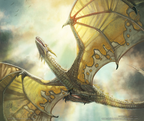 haaaaaaaaaaaave-you-met-ted: Viserion - by Christopher Burdett