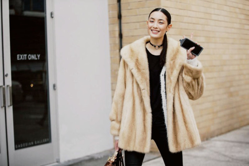 fei fei, damaris, sung hee, and tiana @ nyfw fw16