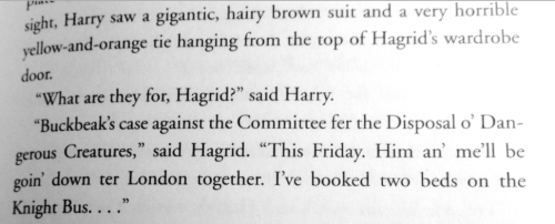 snapslikethis:  ladylindower:  fleamontpotter:  snapslikethis:  snapslikethis:  why don’t we have fanart of Hagrid in his horrible suit and Buckbeak being chill as fuck on the Knight Bus tho  pottergenes can u draw buckbeak’s greatest hits for us