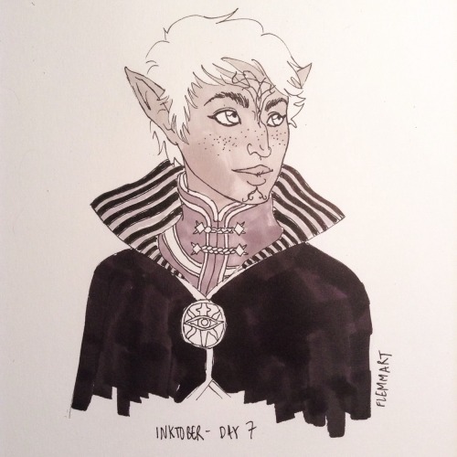 flemmart:inktober day 7 : inquisitor aela lavellan (i headcanon her being ari’s little sister)