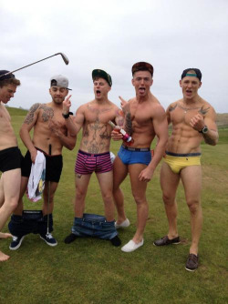 insideonly:  Strip golf the only way to chase balls through a field………………………….. Not! 