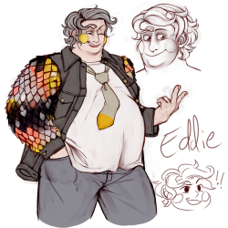 limlamlemin: OC Rundown Day 4: Eddie ……….. this is gonna get pretty irregular but whatever I really hope that it’s clear that his jacket is made out of sequins and denim, not scales BU;;;;;;;;;;;;;;;;;;;;;;; Keep reading 