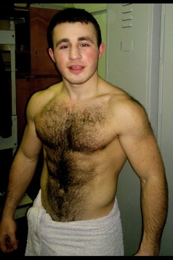 So cute. How could you not love that hairy chest? :)