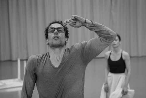 Stéphane Bullion and Aurélie DupontAnother Place rehearsals, Mats EK, Paris Opera Ballet © Ann Ray (