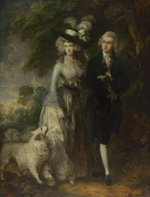 wonderwarhol:Mr and Mrs William Hallett (The Morning Walk), 1785, by Thomas Gainsborough (1727&ndash