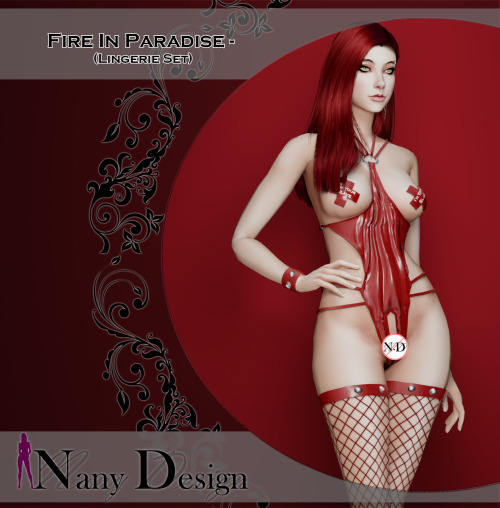 nany-design: Fire In Paradise (Lingerie Set)Base Game Compatible*For Females T / A / YA*Outfit Type: