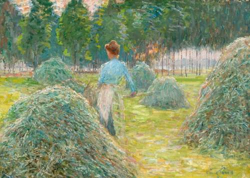 Emile Claus (Belgium 1849-1924)Fenaison - Haytime (1906)oil on canvas 43 x 59.5 cm