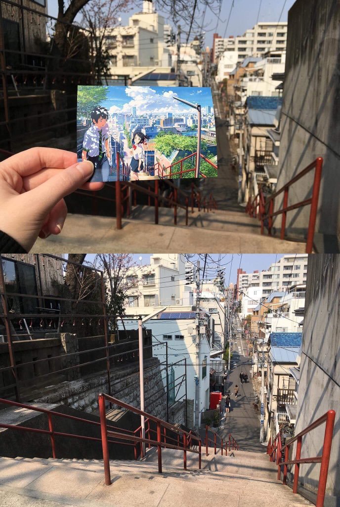 art-woonz:  Real life locations from Kimi no Na wa.(Your name) -seichi junrei (Tokyo side)
