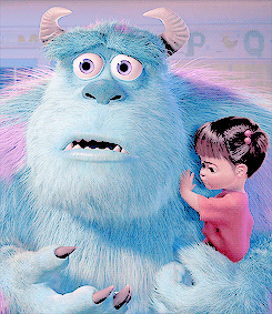 theanimatedwonders: Boo comforting Sully  I wub oo @daddyadam90!!